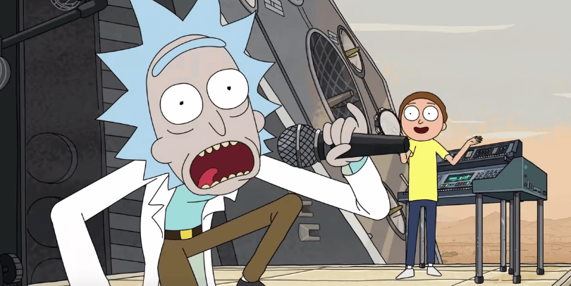 Rick y Morty rapeando